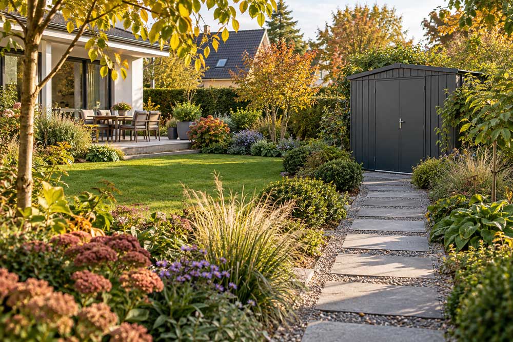 Ordnung im Garten schaffen: So werden Geräte, Zubehör und Sitzplätze sinnvoll organisiert